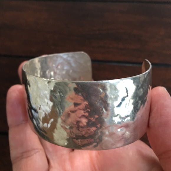 Vintage Jewelry - Signed Marjorie Baer SF wide silver cuff